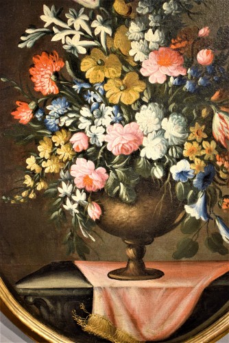 Paintings & Drawings  - Pair of floral still lifes - Francesco Lavagna (1684-1724)